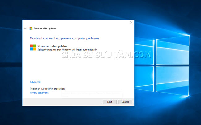 Show or Hide Update, Công cụ quản lý Windows Update trên Win 10